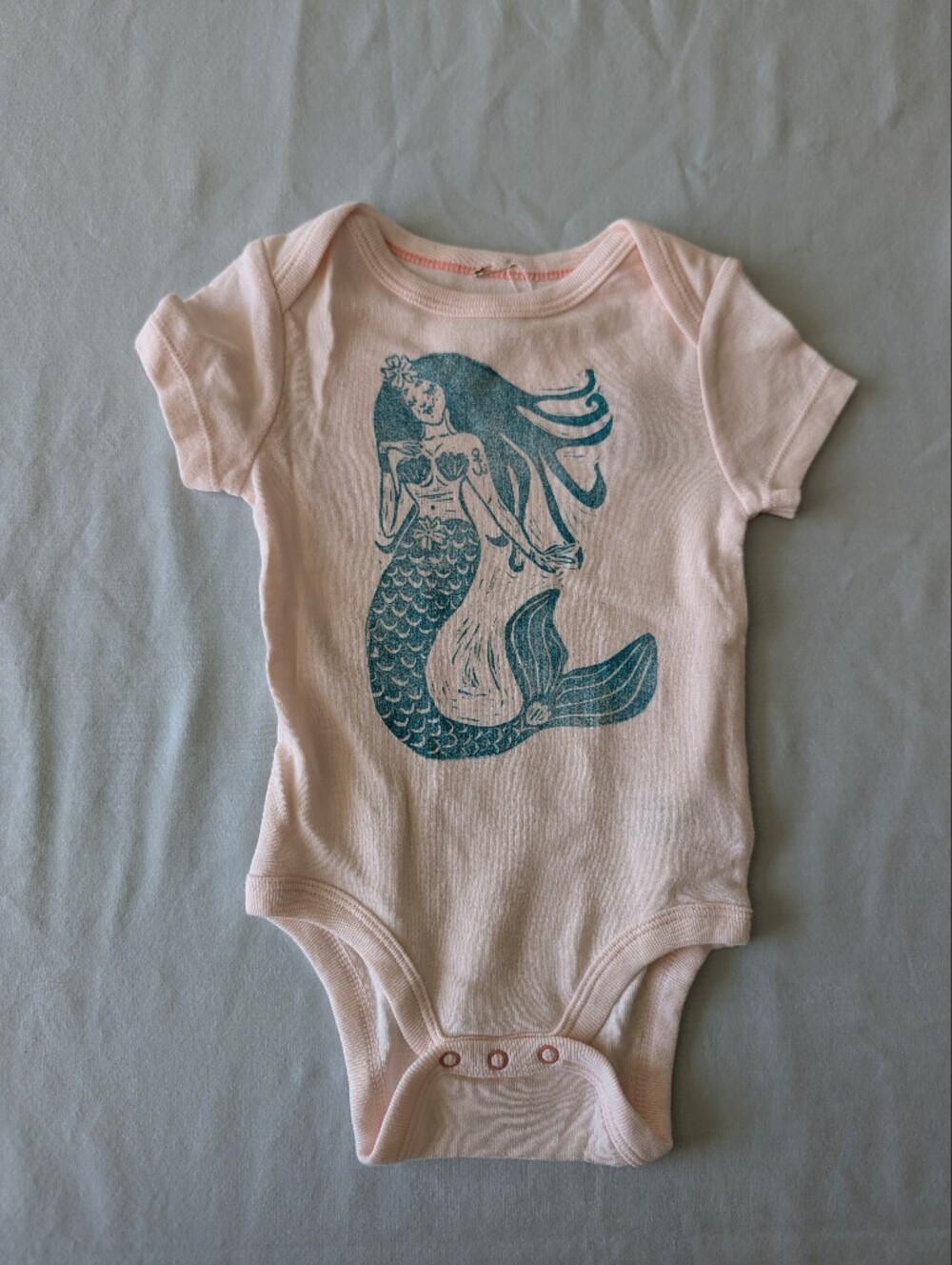 Mermaid Block Printed Onesie